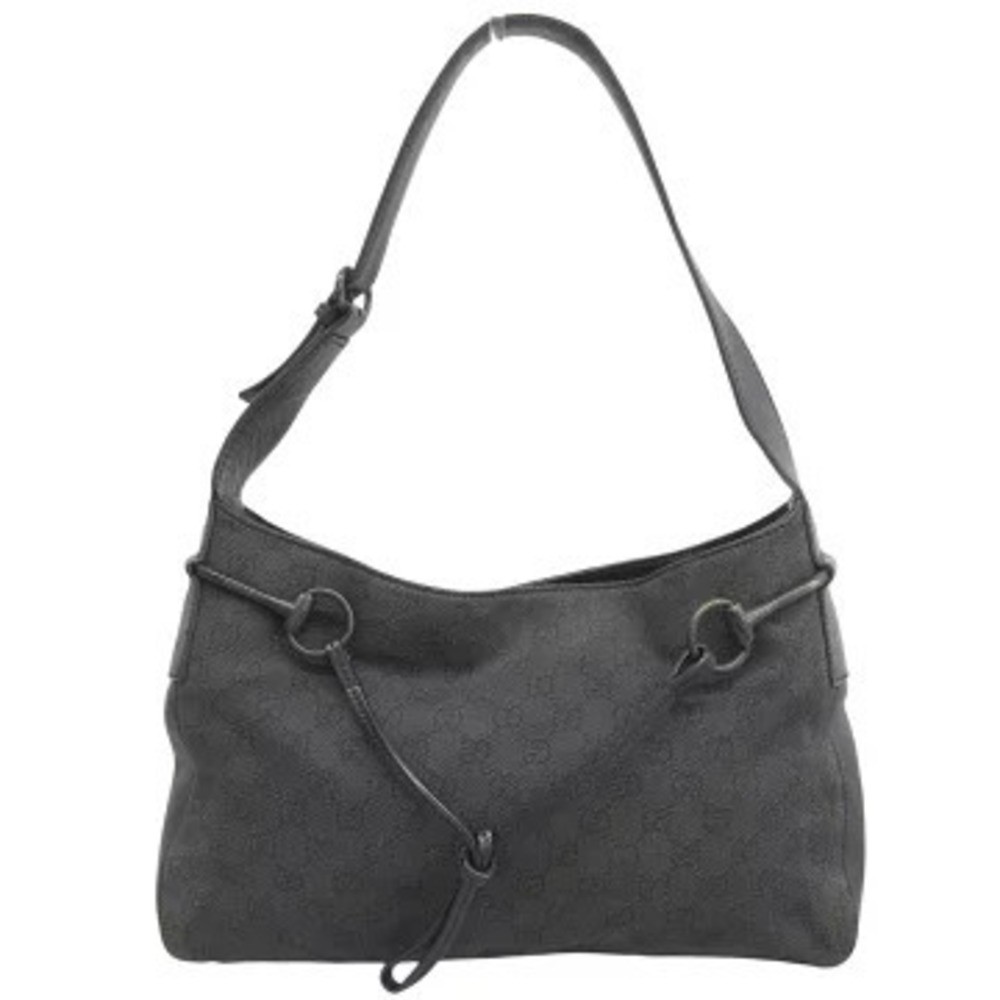 Gucci GG Canvas Hobo Shoulder Bag Shoulder Black